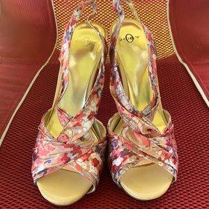 Joey festive cloth high heels can be worn with almost any color or outfit!